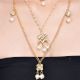 Layered Pearl Mirror Star Necklace Set for Elegant Evenings